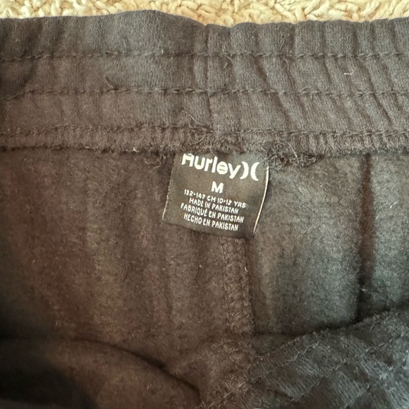 NWT Boys black Hurley jogger sweatpants, size Medium 10-12 - Picture 3 of 6